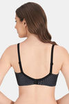 Amante Smooth Dreams Padded Non Wired Full Coverage T-Shirt Bra - Black Dot Print — thumbnail 2